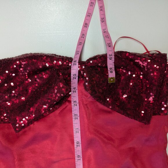 Fashion Nova NWT but *Imperfect Size Small Red Serena Satin Mini Dress - Picture 11 of 16